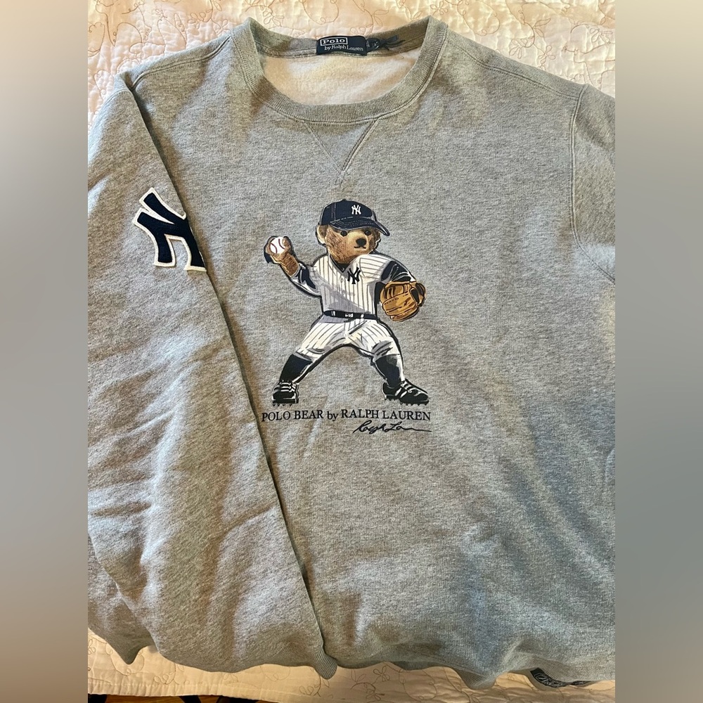 BNWOT POLO RALPH LAUREN “N.Y. YANKEES BEAR” SWEATSHIRT SZ: XL - ASKING $450